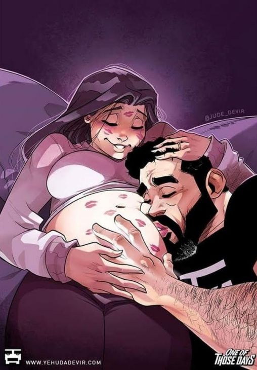 Soțul iubește soția însărcinată