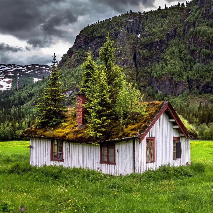 Hus på landsbygda, Norge