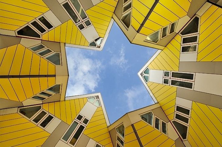 De kubushuizen in Rotterdam, Nederland