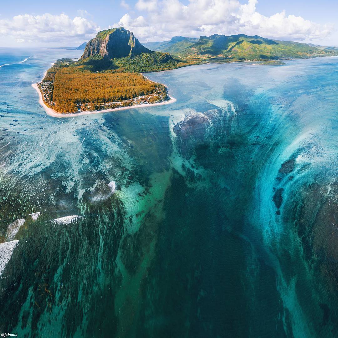 Undervandsvandfald, Le Morne Brabant, Mauritius