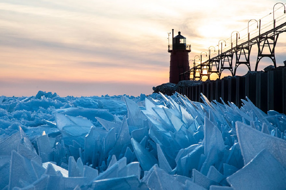 Lago congelado Michigan