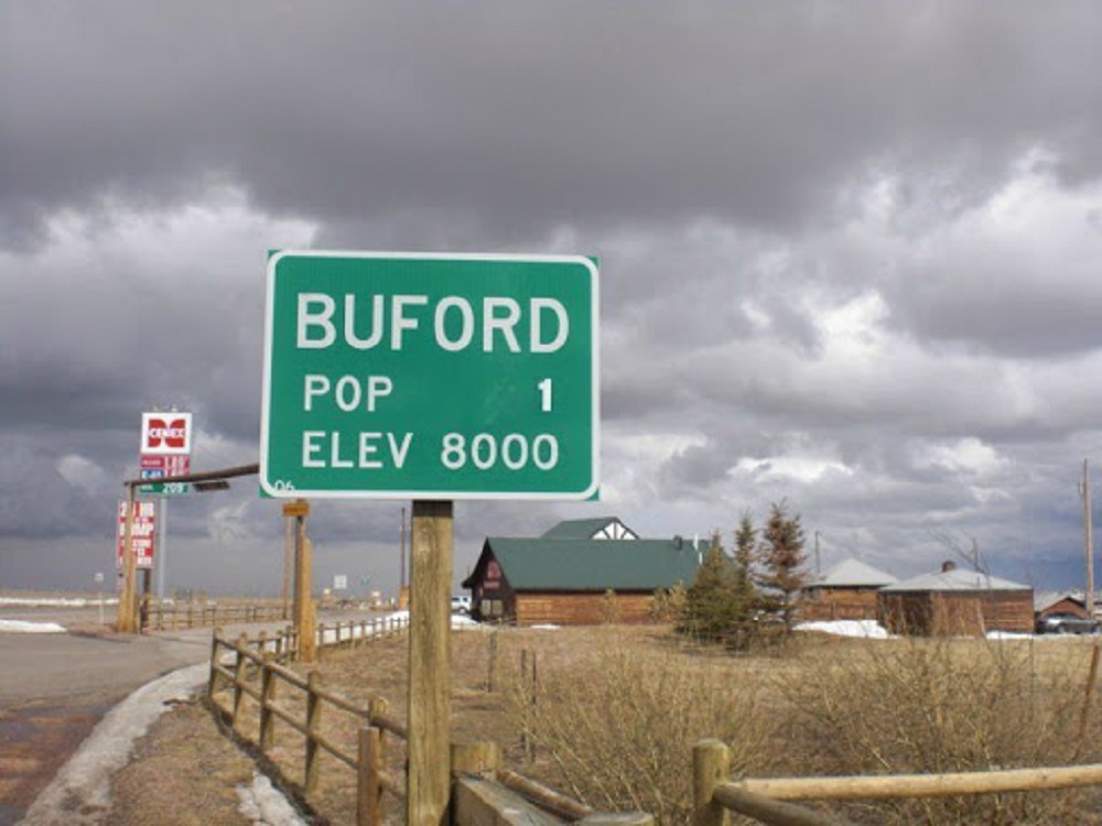 El pueblo Buford en Wyoming, con población de 1 habitante
