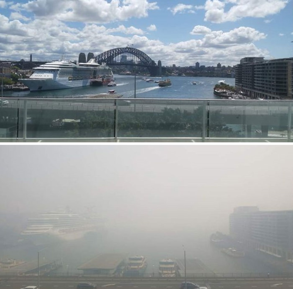 Το πριν και το μετά τις ανεξέλεγκτες πυρκαγιές για το Σύδνεϋ της Αυστραλίας
