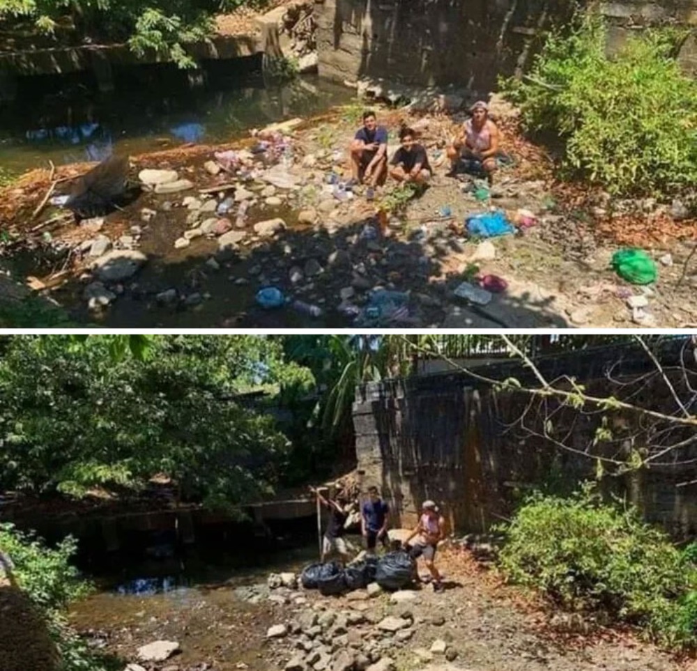 3 caras limparam o lixo embaixo da ponte