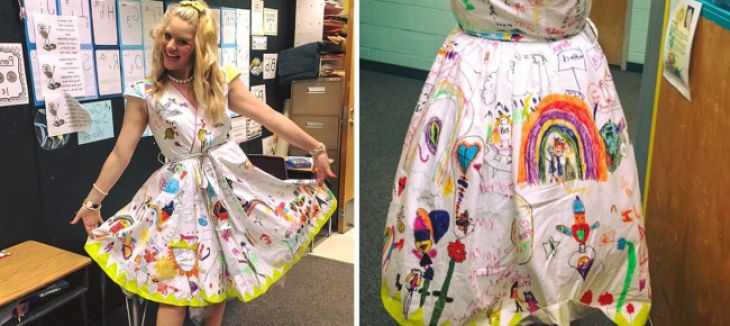 Dress from children's drawings