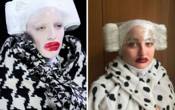 People Are Having A Ball Recreating “High Fashion” from Ordinary Household Items