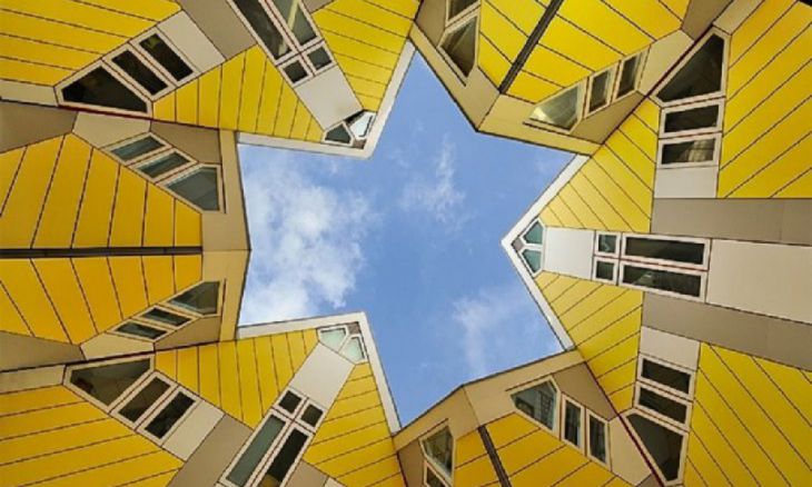 As Casa Cúbicas em Roterdão, Holanda