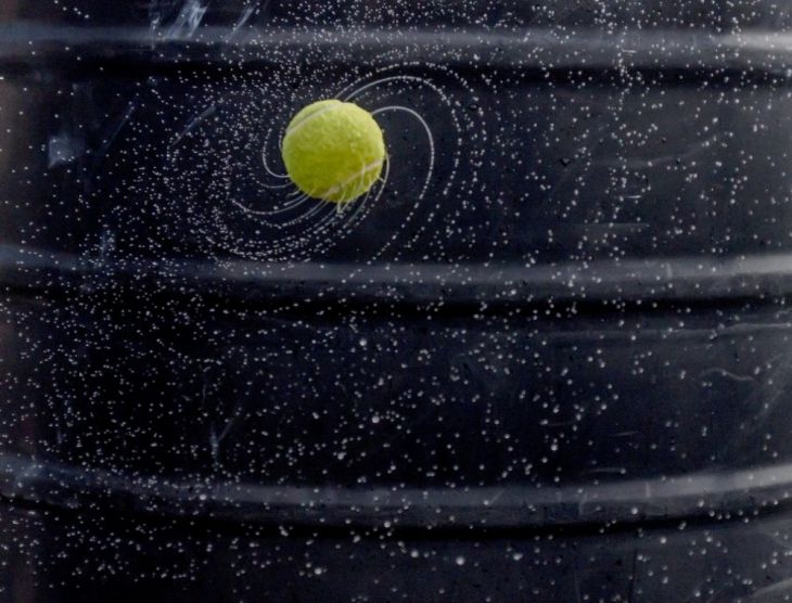 Tennis ball like a Milky Way Galaxy
