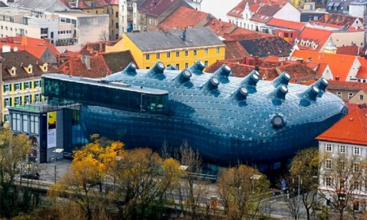 The Kunsthaus Graz em Graz, Áustria