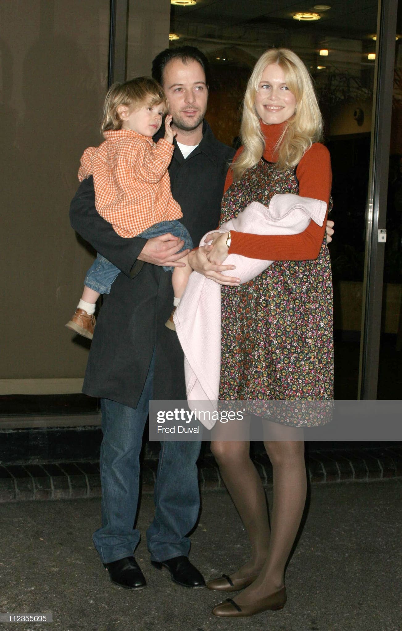 Claudia Schiffer com a família