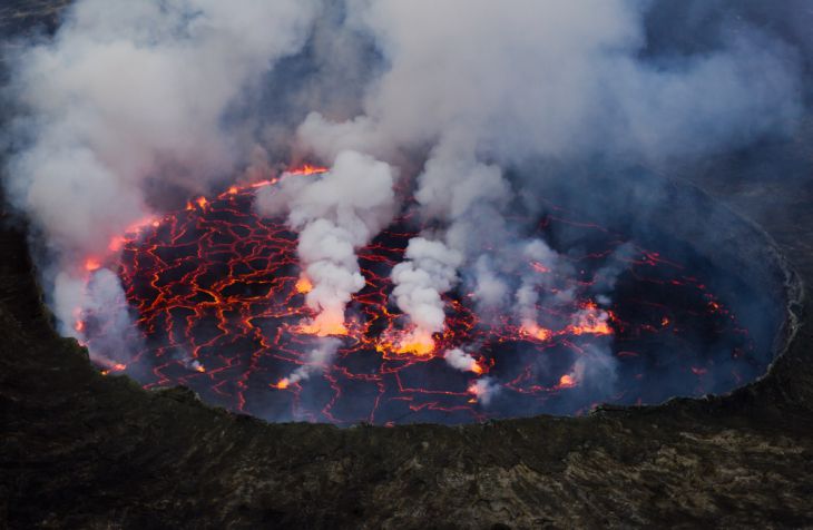 Nyiragongo lavasjø, Kongo