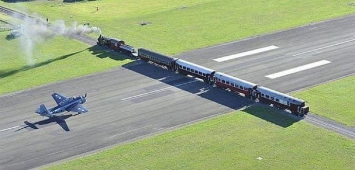 Avião e trem