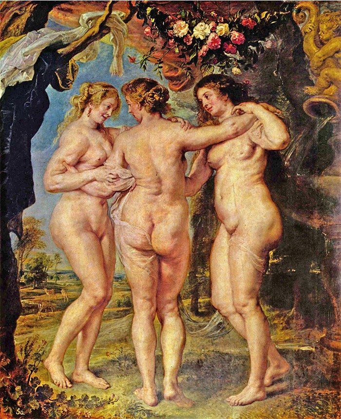 Mujeres desnudas en pinturas de Rubens