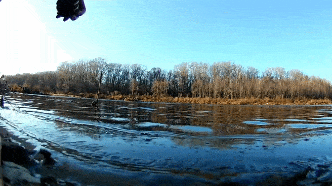 Hielo en el lago