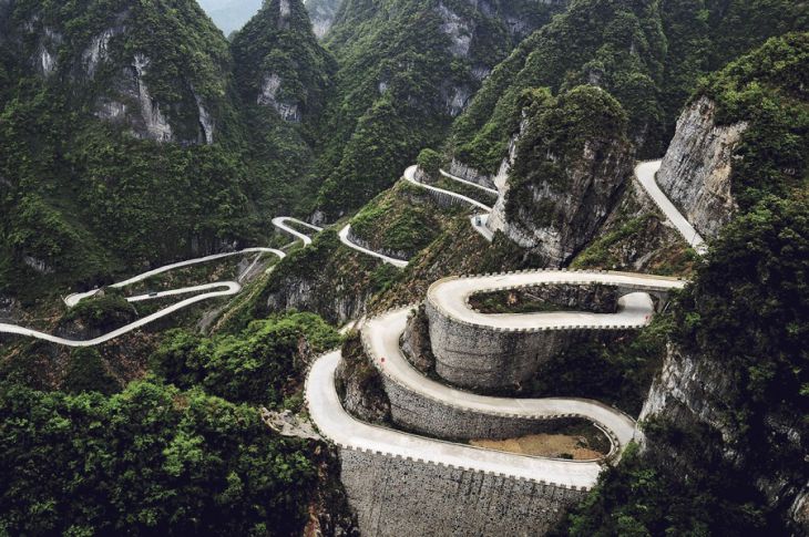 Carretera de la Montaña Tianmen, China