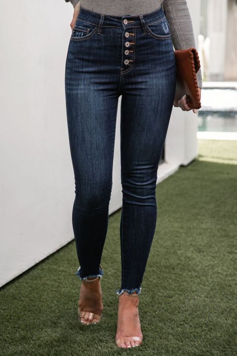 Vestir jeans de cintura alta