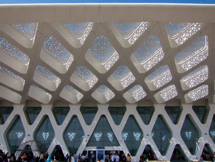 Vitral no Aeroporto Internacional Marrakech Menara