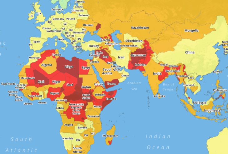 TOP 20 Most dangerous countries