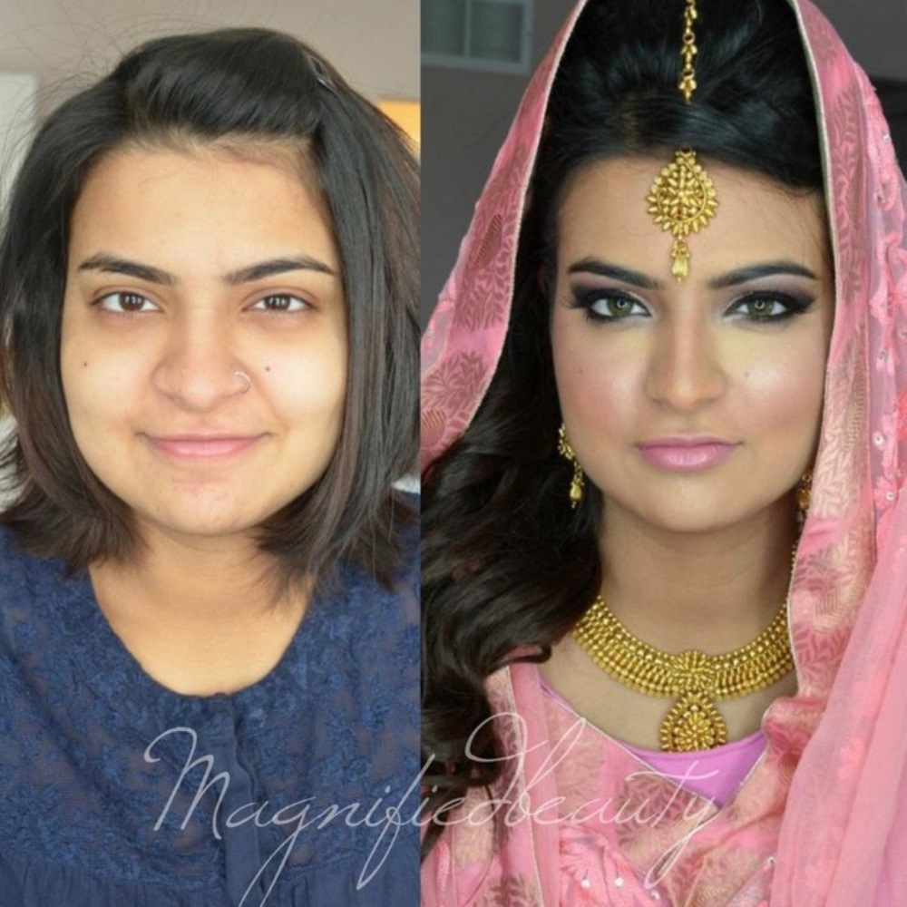 Tradycyjny hinduski makijaż ślubny