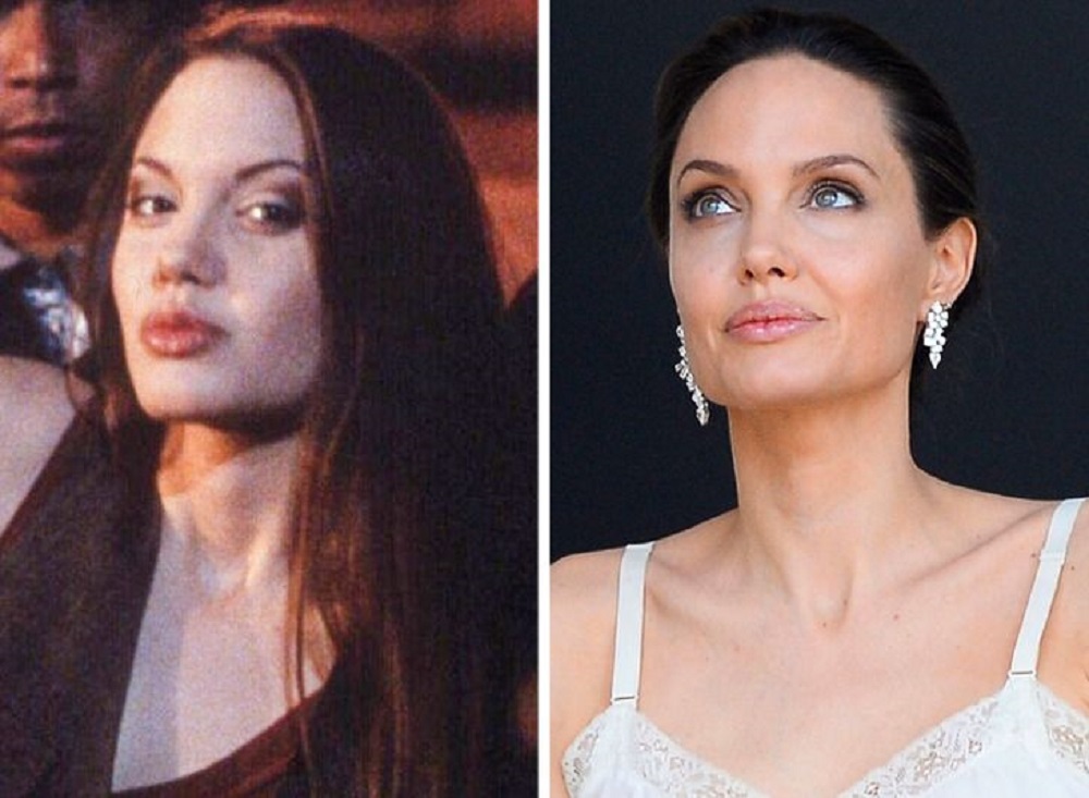 Angelina Jolie - al principio de su carrera y hoy en día