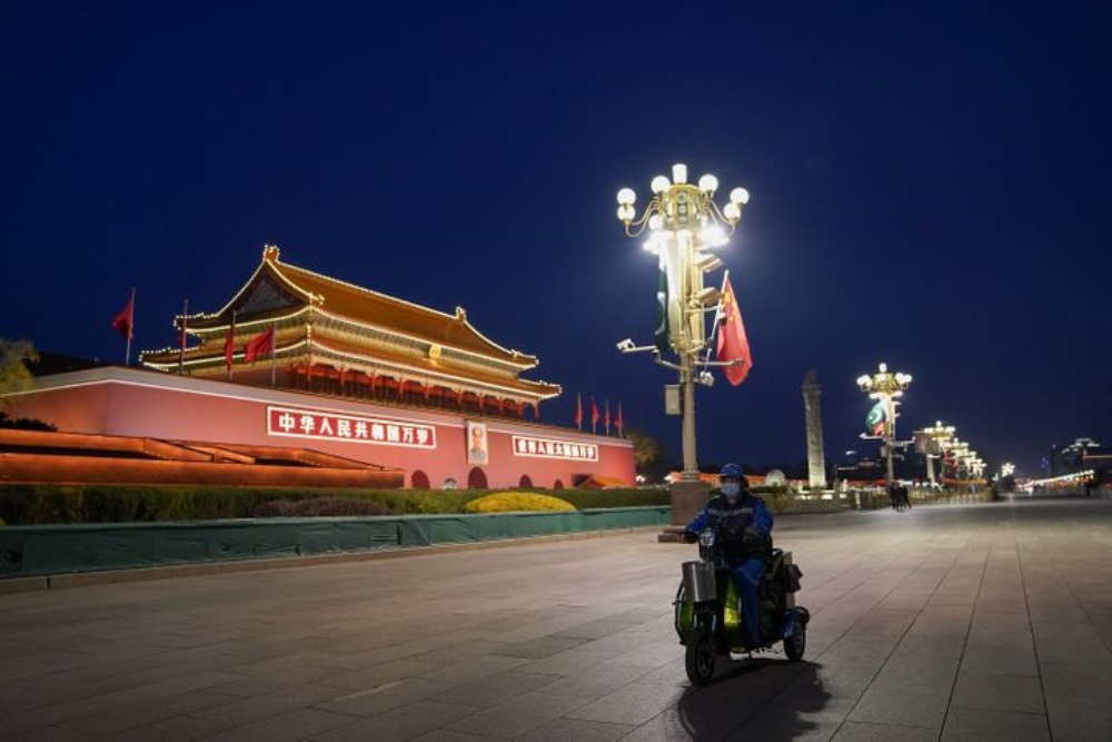 Tiananmen Square in Beijing, China, COVID-19