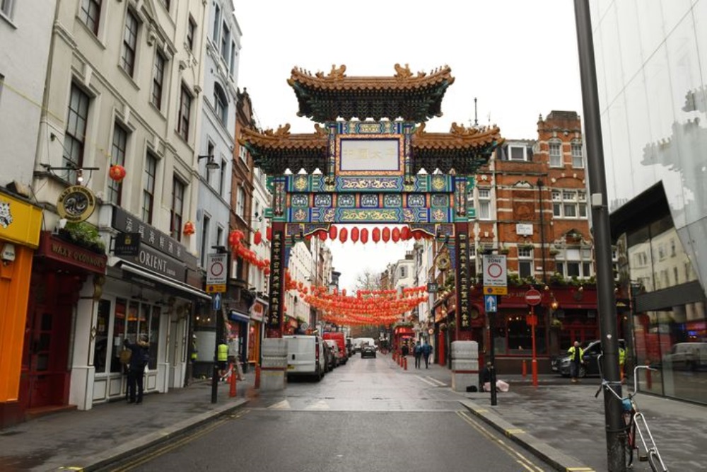 Chinatown i London, England under en epidemi