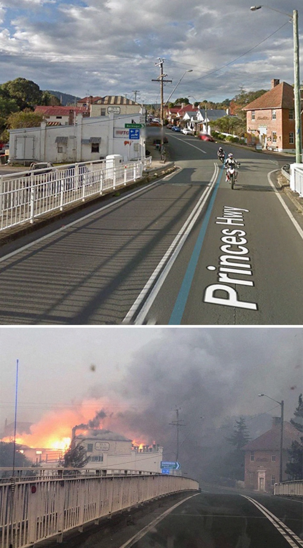 Αυτό είναι το Cobargo πριν και μετά την καταστροφική πυρκαγιά