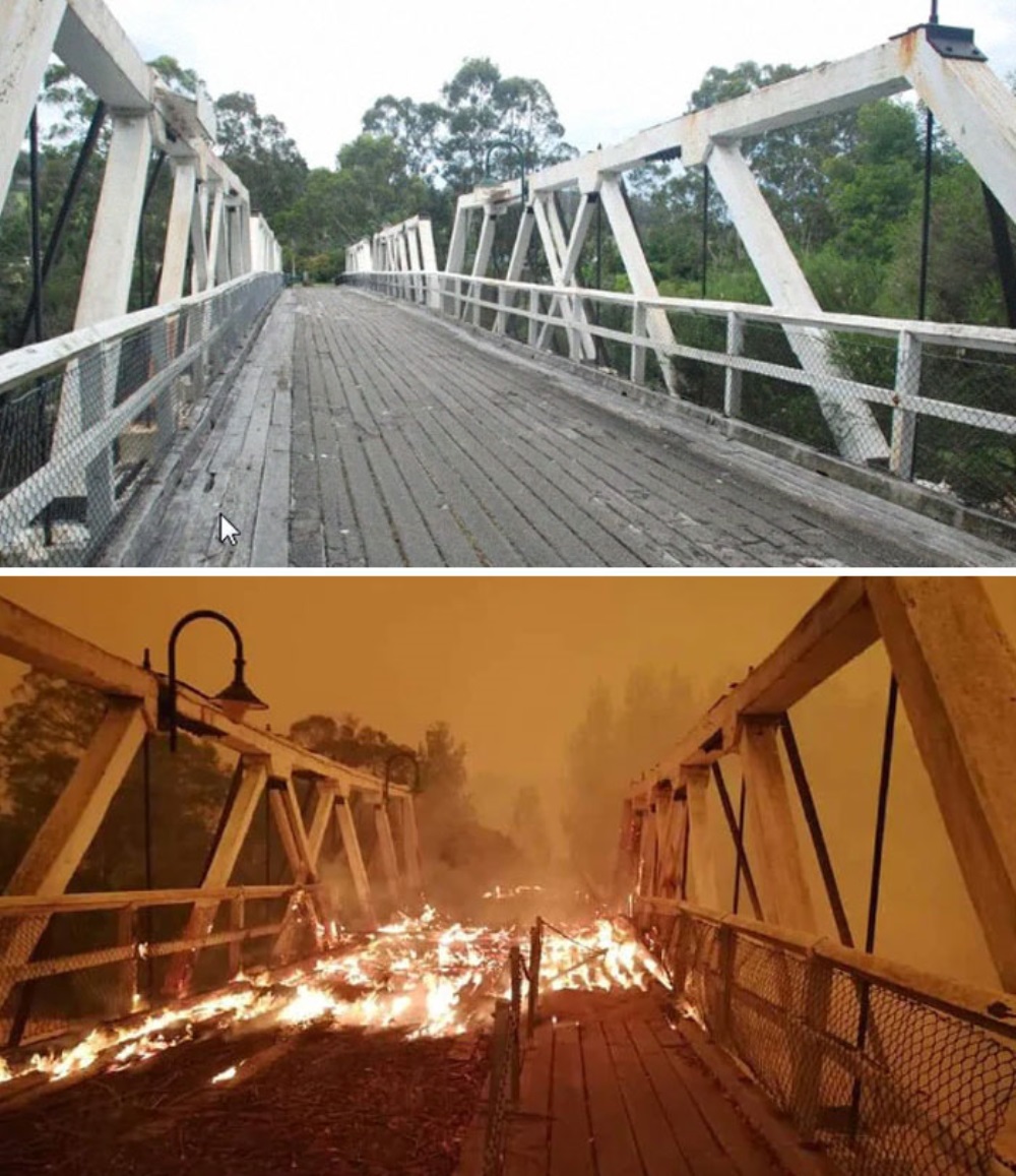 A ponte está pegando fogo