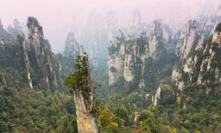 Las montañas de Tianzi, China