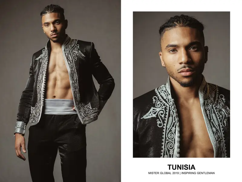 Homem tunisino de preto