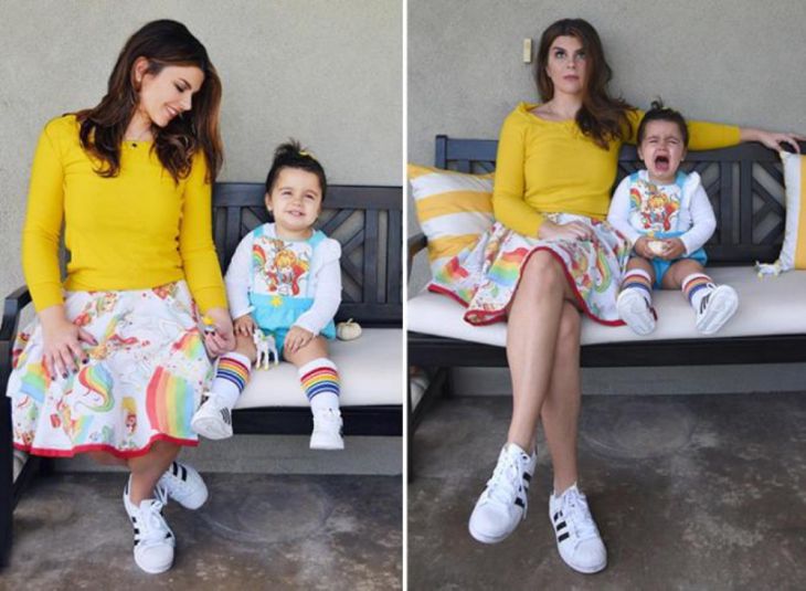 Instagram e realtà - mamma e figlia