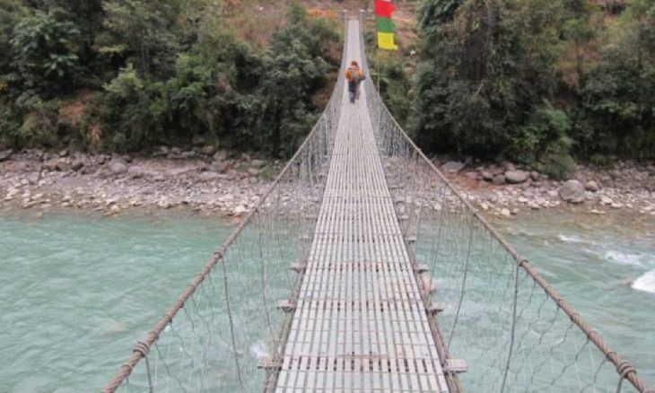 Ponte suspensa de Ghasa, Nepal