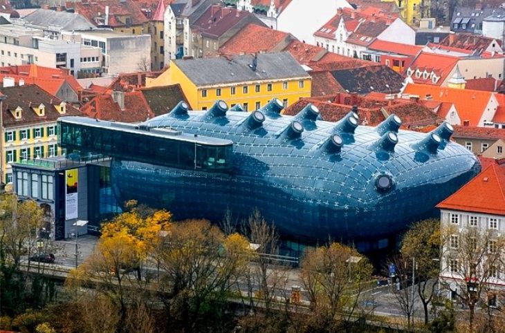 O Kunsthaus Graz em Graz, Áustria