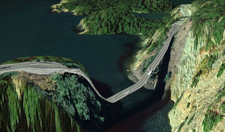 En bro i Island County, Washington