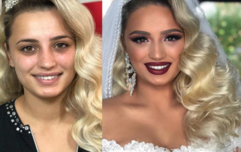 20+ fotos impressionantes de noivas antes e depois da maquiagem de casamento